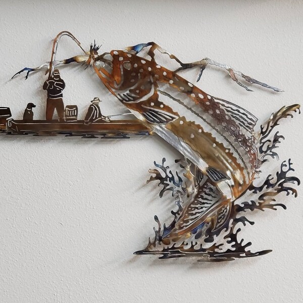 Metal Fish Wall Art Etsy