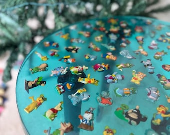 Handmade Resin Coffee Table with Kinder Surprise Toys