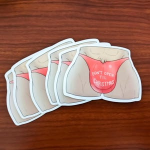 Sticker renne de Noël à ne pas manquer ! Autocollant en vinyle laminé à poils longs (18 ans et plus)