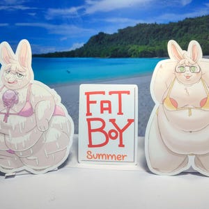 Adesivi Fat Boy Summer Bunny! + Adesivo in vinile laminato con motivo a panino marinaio!