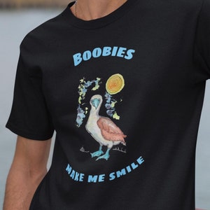 Booby Bird Watcher T-Shirt: Funny Watercolor Art Design