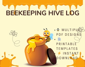 Registro de inspección de colmenas para apicultores / Rastreador del apicultor (diseños en PDF)