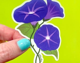 Morning Glory Flower Vinyl Sticker