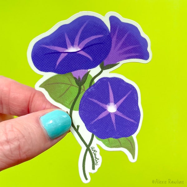 Morning Glory Flower Vinyl Sticker