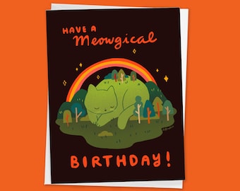 Tarjeta de cumpleaños de Nature Cat "¡Que tengas un cumpleaños maullado!"