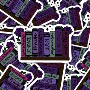 Smut Bookshelf Sticker - Smut & Romance Stickers | Waterproof Stickers for Book Lovers | Perfect Book Lover Gifts | Smut Sticker