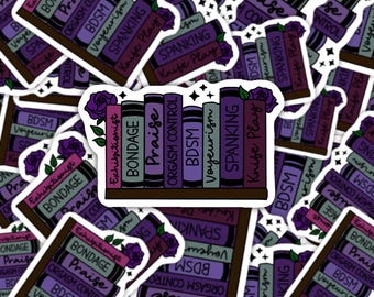 Smut Bookshelf Sticker - Smut & Romance Stickers | Waterproof Stickers for Book Lovers | Perfect Book Lover Gifts | Smut Sticker