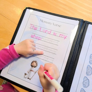 Christian Preschool Morning Menu | Preschool Curriculum | Montessori Quiet Book Homeschool Busy Book | Bible Game Printable Worksheet image 11