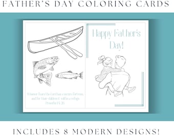 Fathers Day Bible Verse Coloring Card Printable for Kids | Christian Fathers Day Card | Sunday School Craft | Fathers Day Activity