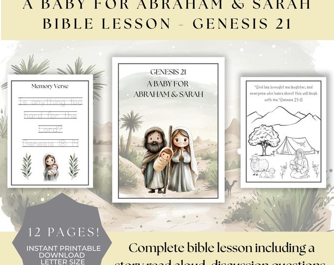 Abraham and Sarah Bible Craft for Kids Printable Christian Craft ...