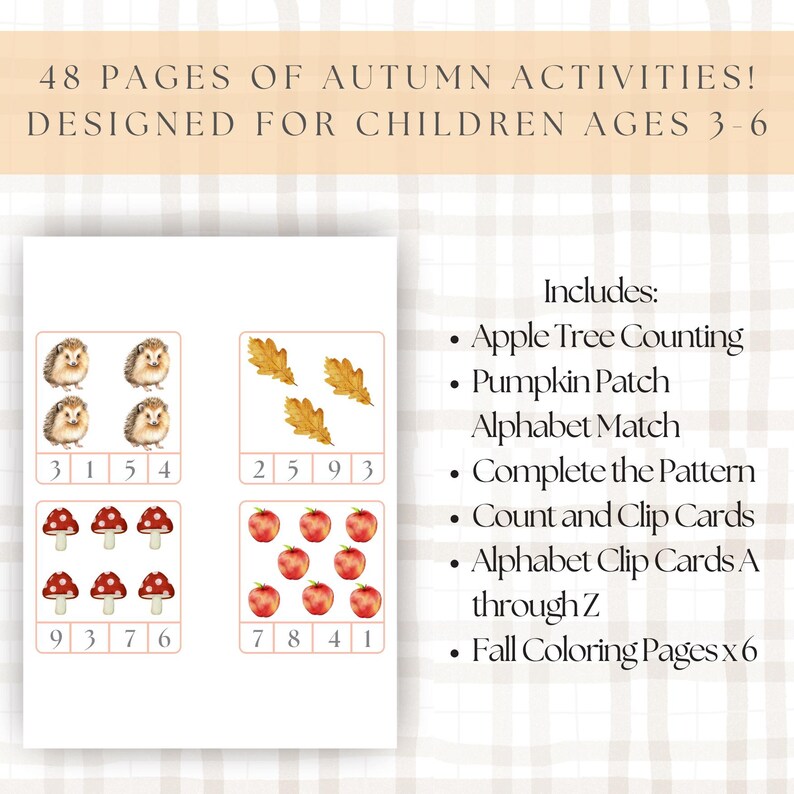 Preschool Fall Themed Activity Pack | Autumn Themed Morning Basket ...