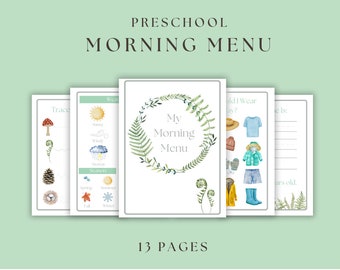 Morning Menu Starter Pack | Preschool Morning Menu