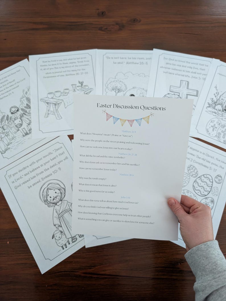 Christian Easter Coloring and Activity Pack | Holy Week Kids Games ...