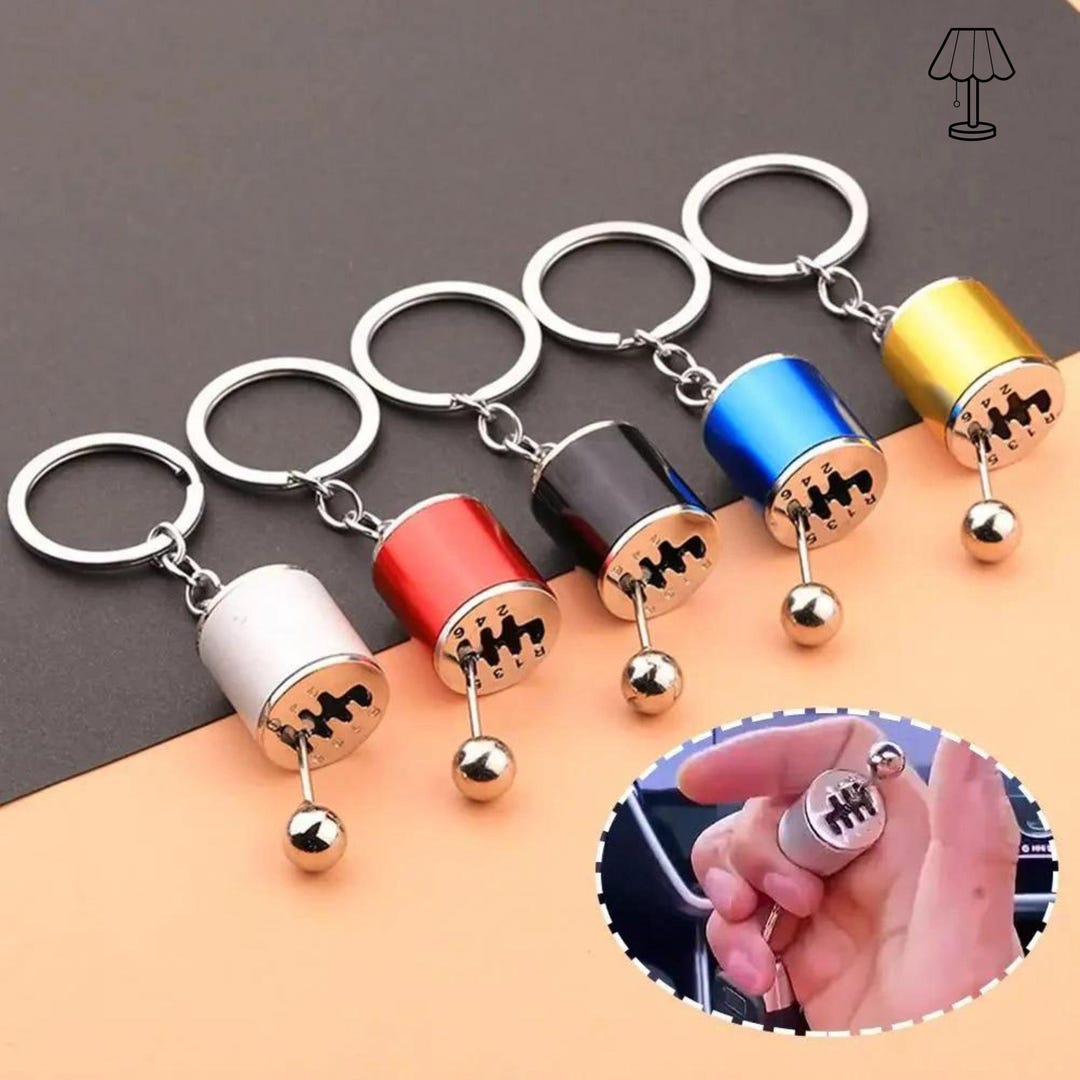 Shifter Keychain Creative Six Gear Shift Keychain Car Pendant Shifter Metal Keyring ...