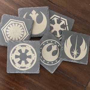 Star Wars inspired Coaster Set - 6 pc Slate