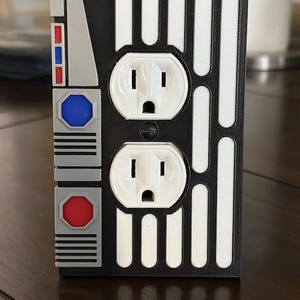 Star Wars inspired - Wall Outlet Cover Plate - Imperial Style  (old style - not Decora)