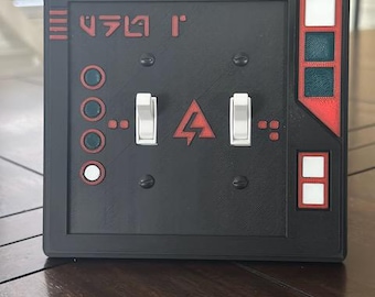 Star Wars inspired - Power Control - Light Switch Cover Plate - 2 Gang