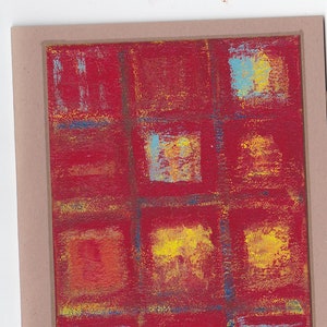 Abstract Art Card, &#39;Lessons Learned&#39; Print, Blank Inside