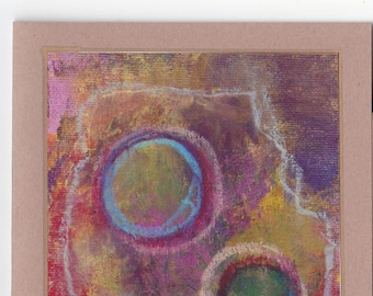 Abstract Fine Art Note Card Stationery Greeting Card - "Three"
