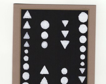 Abstract Art Card, Black and White Art, Greeting Cards, Notes,  Notecards