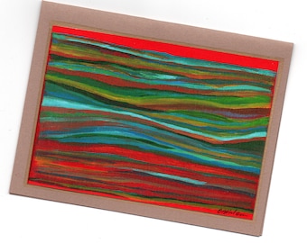 Tarjeta de nota en blanco Tarjeta de felicitación Papelería Arte abstracto