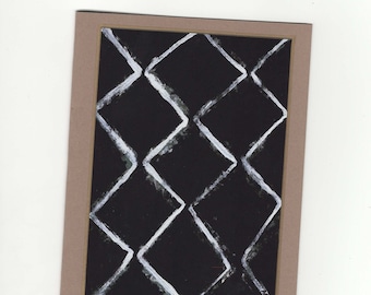 Abstract Black and White Art Cards, Blank Greeting Notecards