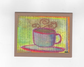 Morning Ritual, Coffee Art Note Card