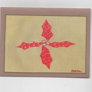 Poinsettia Holiday Note Cards