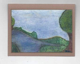 Pastel Landscape Blank Inside Note Card