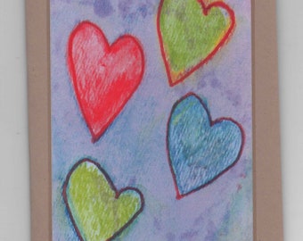 Loving You, Heart Art Note Card