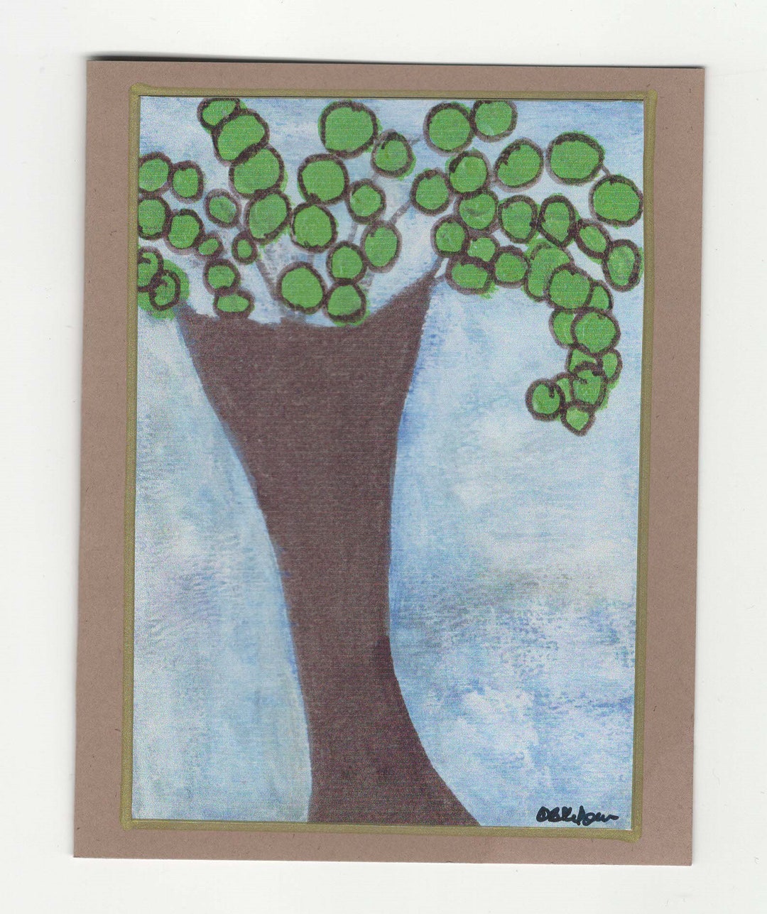 Flourish - Fine Art Tree Drawing Blank Note Card Invitation Stationery ...