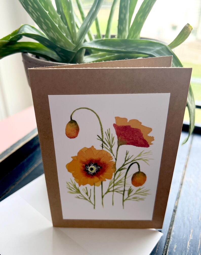 Set of 3 Watercolor Print Cards - Etsy