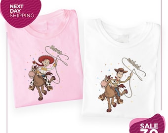 Personalized Woody Toy Story shirt, Custom Name Disney Birthday Boy Gift for Kid shirt, Adult Toddler Family matching Tee