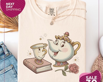 Comfort Colors® Disney Mrs. Potts and Chip Shirt | Beauty and The Beast Shirt | Disney Characters Shirt | Walt Disney World Shirt | Disney