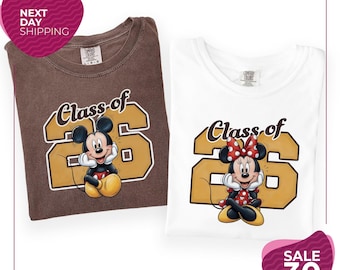 Custom Mickey & Friends Class of 2026 Shirt | Graduation Disney Style | Senior 2026 Shirt | Cute Graduation Tee | Graduate Gift for Her Him