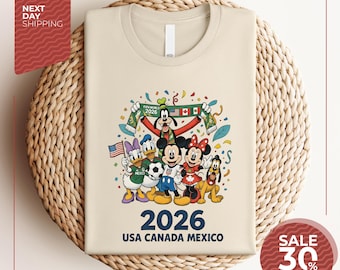World Cup 2026 USA Canada Mexico Shirt | Soccer Mickey and Minnie Tee | Disney Football Tournament 2026 Shirt | Disney Mickey and Minnie