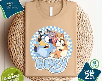 Bluey Family Shirt | Blue Dog Shirt | Blue and Friends Shirt | Gift for Friend | Blue Dog Kids Tshirt | Gift for Birthday | Blue T-Shirt