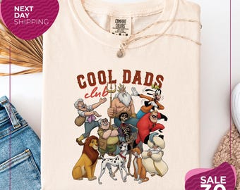 Comfort Colors® Cool Dads Club Shirt | Retro Fathers Tee | Goofy Mufasa King Triton Apparel | Magic Kingdom Family Vacation Trip