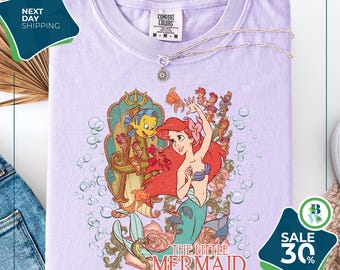 Comfort Colors® The Little Mermaid Shirt | Disney T-shirt | Women's Little Mermaid Ariel Shirt | Ariel Mermaid Shirt | Disney Ariel Shirt