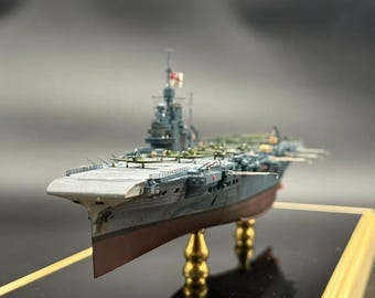 HMSユニコーン航空母艦モデル - イギリス海軍 - 90 cm木製航空母艦