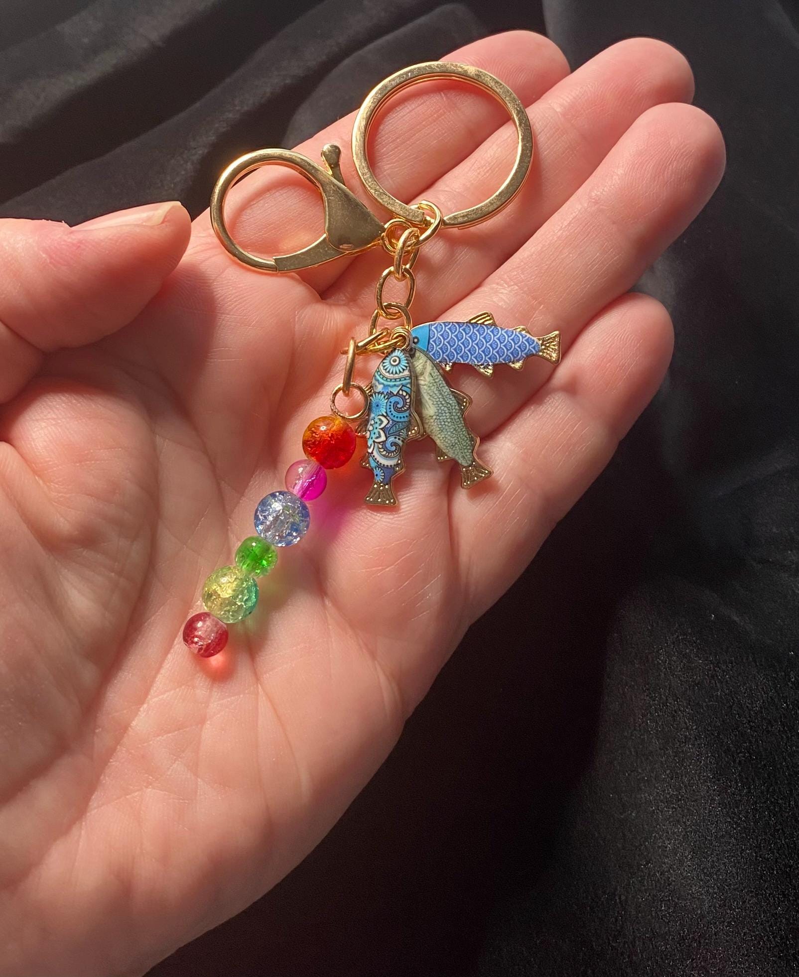 Handmade Beaded Koi Beaded Keychain Purse Backpack Charm - Etsy