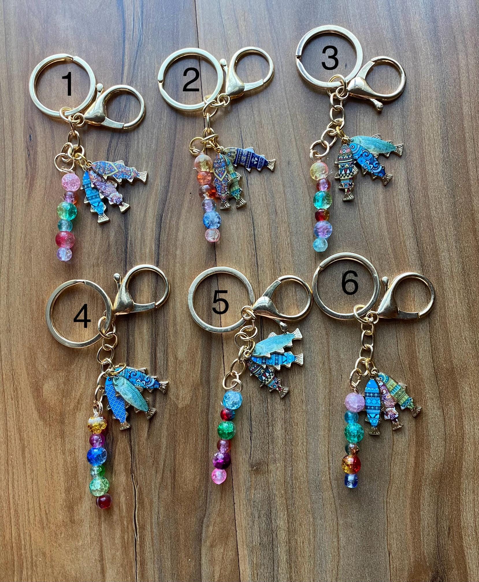 ハンドメイドアクセサリー kokinchan Handmade Beaded Koi Beaded Keychain Purse Backpack Charm - Etsy