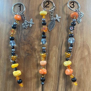 Bumble Bee keychain- Cute Bee Charms - Backpack or Purse Charm