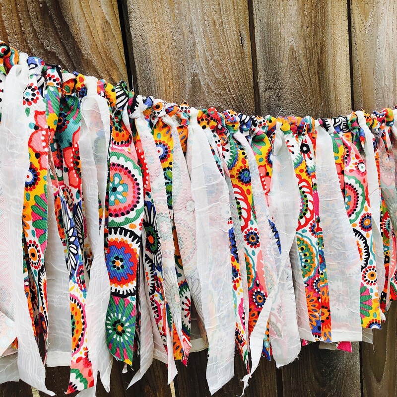 Rag Curtain - Etsy