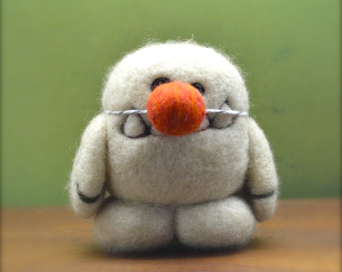 Needle Felted Cashmere Wool Yeti in Clown Disguise Toy Made to Etsy