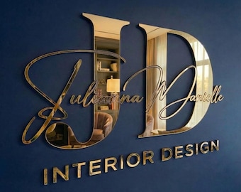 Laser Cut Logo Sign, Clinic Sign, Beauty Salon Sign, Mirror Acrylic Sign, 3D Business Sign, Custom Laser Cut, Dentist Sign, Spa Sign