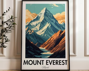 Mount Everest Poster: Himalayan Landscape Art Print
