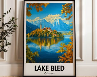 Bleder See Poster: Slowenische Alpen Reisekunst