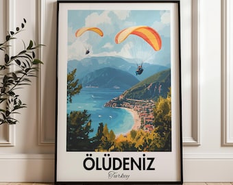 Oludeniz Travel Poster: Blue Lagoon, Turkey Art Print