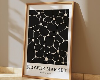 Abstract Flower Market Print, Japandi Botanical Art (Digital Download)